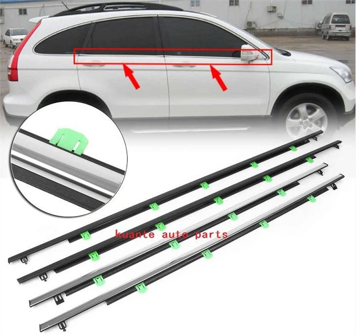 Avto zunanji okenski oblikovanje obloga Weatherstrip Tesnilni pas vremenski trak za Honda CR-V 2007 2008 2009 2010 2011