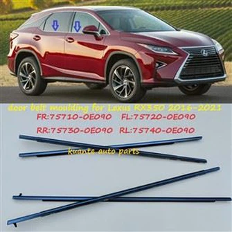 Varnostne letve za okenski pas za vrata in okna za Lexus RX350 2016-2021 75710-0E090 75720-0E090 75730-0E090 75740-0E090